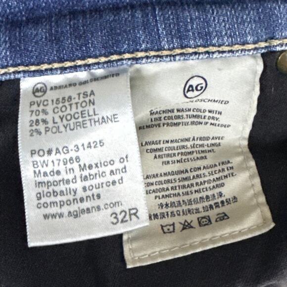 Adriano Goldschmied The High Rise Stevie Ankle Distressed Blue Jeans Size 32 - Picture 8 of 9